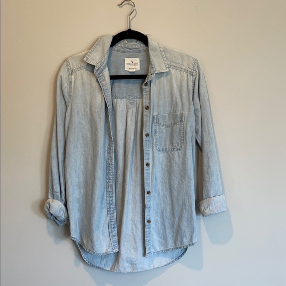 denim button up shirt